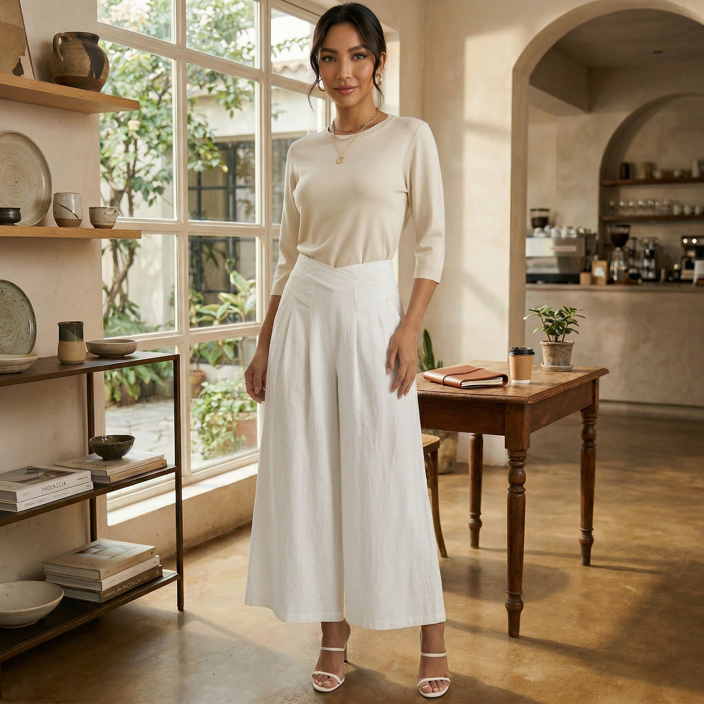 Women's Elegant Linen Trousers
