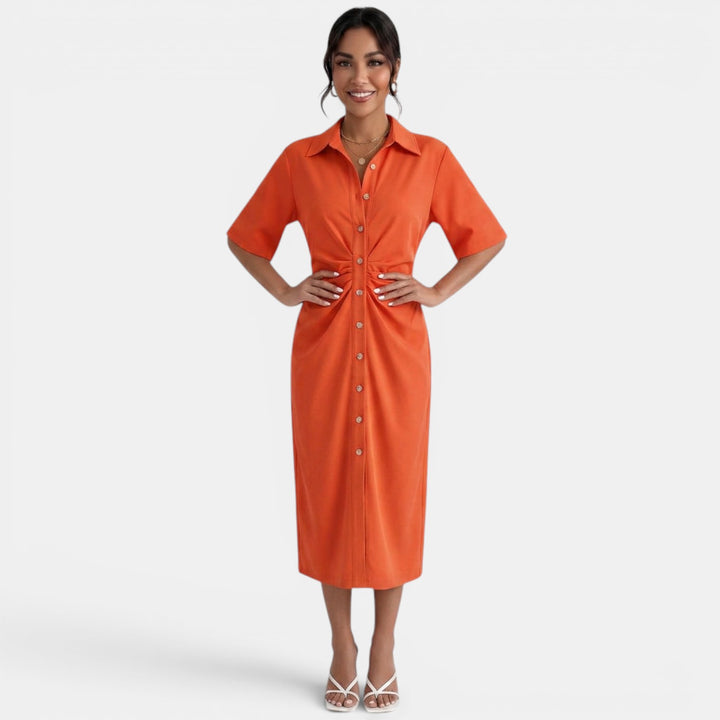 Vestido Midi Camisero Elegante