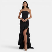 Women's Elegant Asymmetrical Strapless Dress