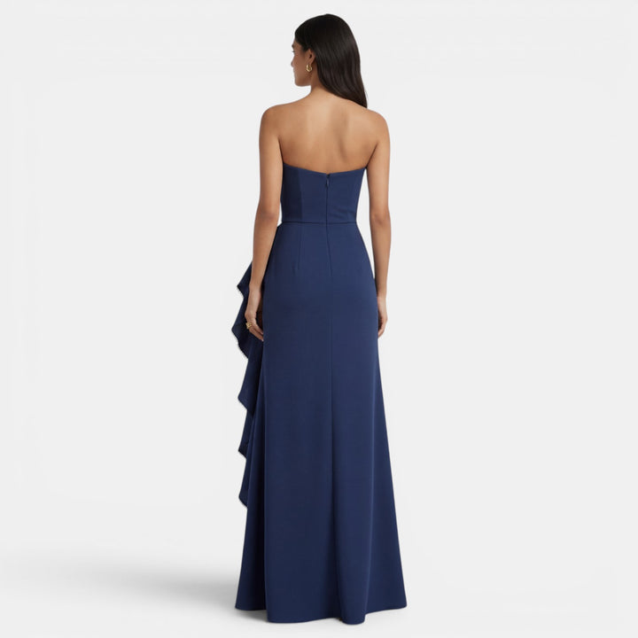 Vestido Palabra de Honor Asimétrico para Mujer Elegante