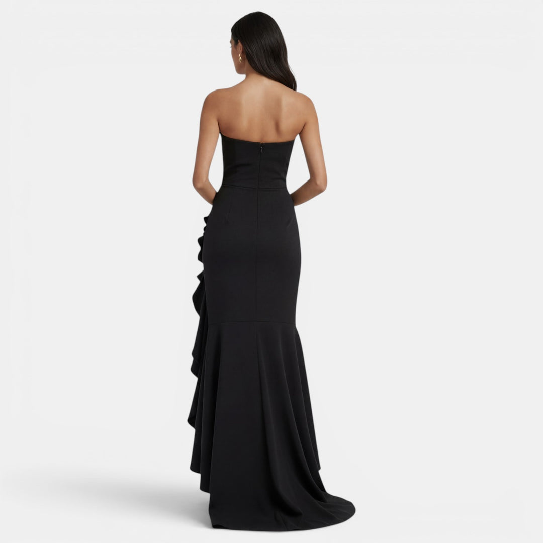 Vestido Palabra de Honor Asimétrico para Mujer Elegante