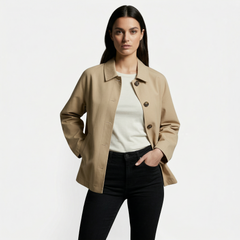 Women's Mid-Season Coat with Lapel