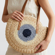 Bolso Rafia Mujer Redondo