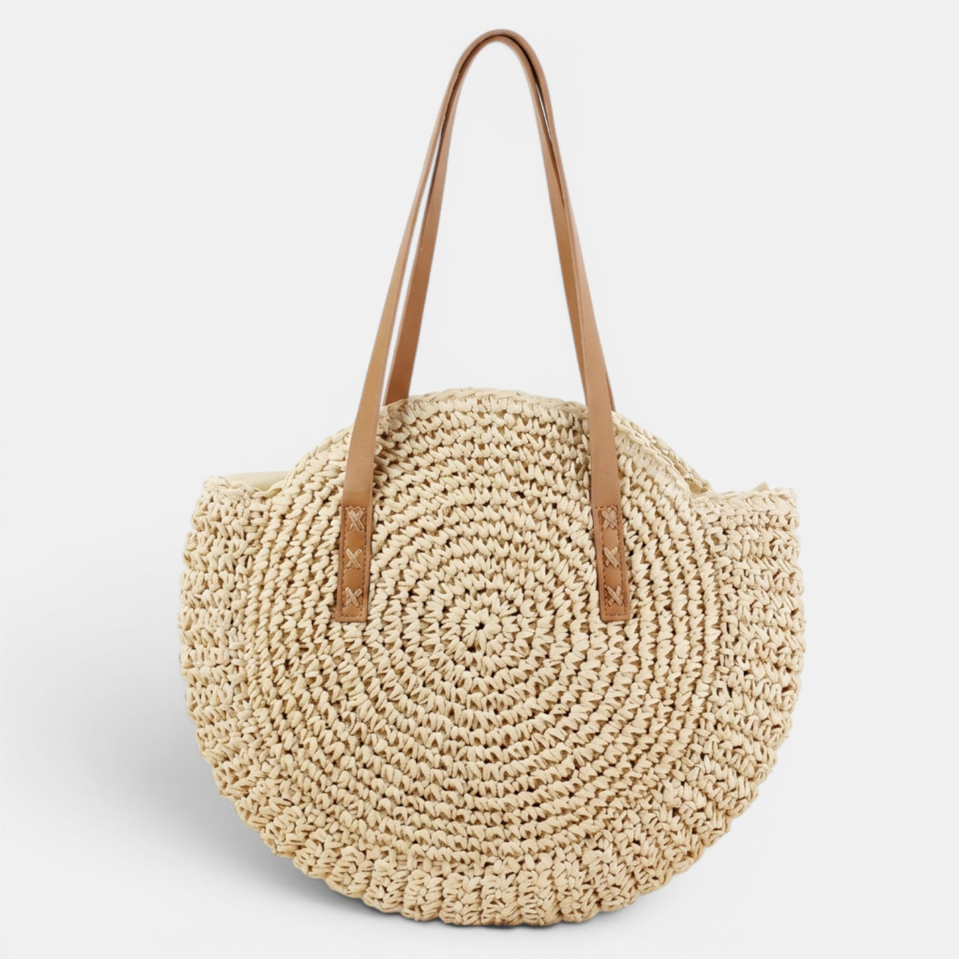 Bolso Rafia Mujer Redondo