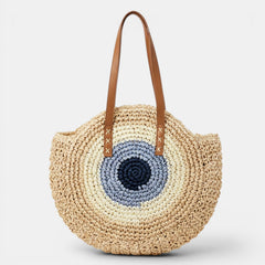 Bolso Rafia Mujer Redondo