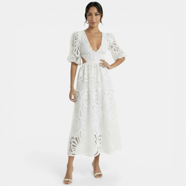 Vestido Encaje Elegante Mujer