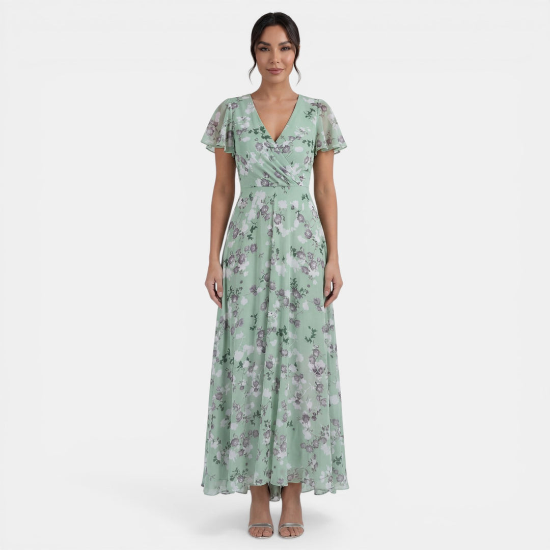 Vestido Mujer Floral Verano con Volantes