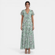 Vestido Mujer Floral Verano con Volantes