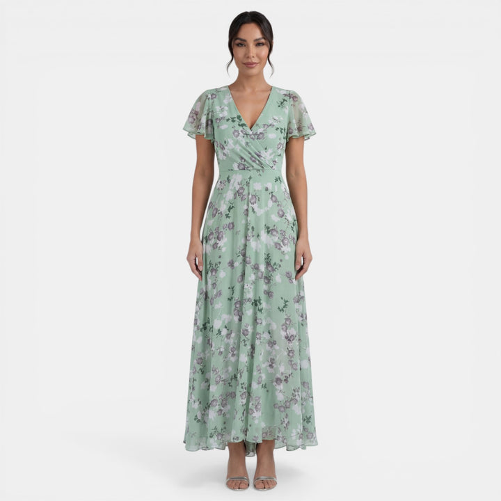Vestido Mujer Floral Verano con Volantes
