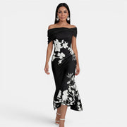 Elegant Women's Floral Midi Dress