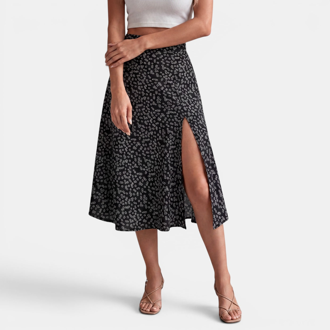 Women's Fitted Floral Skirt