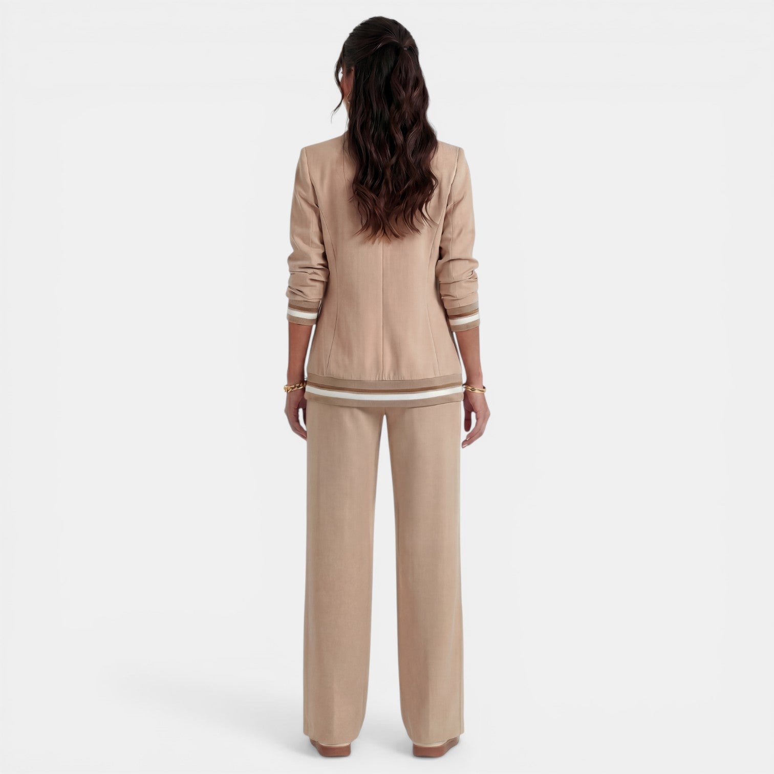 Conjunto Mujer Blazer y Pantalón Ancho