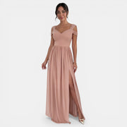 Women's Boho Maxi Dress with Thin Straps