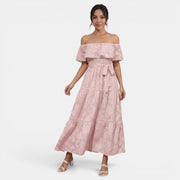 Women's Boho Off-the-Shoulder Dress