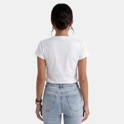 Camiseta Blanca Mujer Estampada Verano