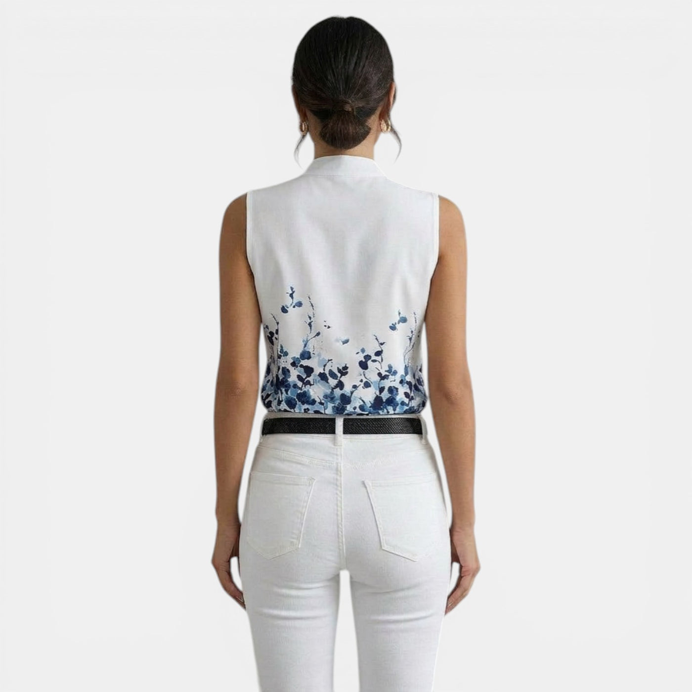 Women's Summer V-Neck Printed Top