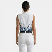 Women's Summer V-Neck Printed Top