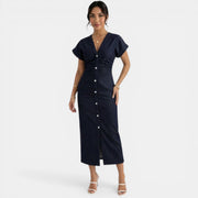 Women's Denim Midi Dress