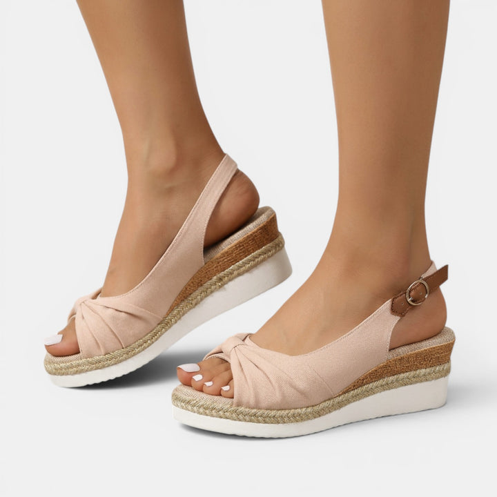 Sandalias Cuña Esparto Ortopédicas Mujer