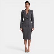 Elegant Women's Midi Blazer Dress