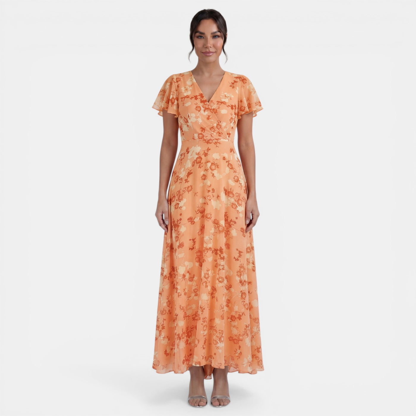Vestido Mujer Floral Verano con Volantes