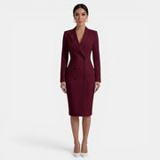 Elegant Women's Midi Blazer Dress