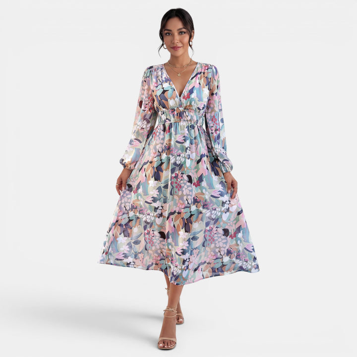 Vestido Boho Midi Mujer Estampado