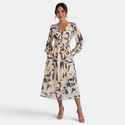 Women's Printed Boho Midi Dress