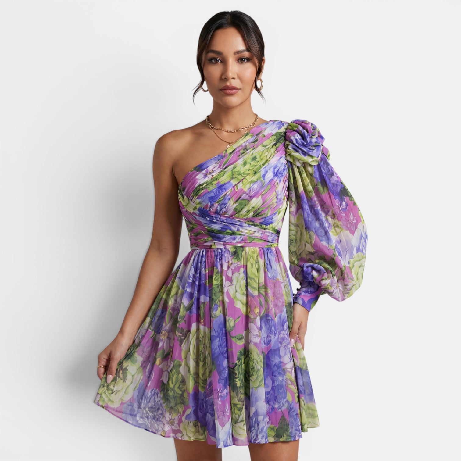 Vestido Corto Mujer Floral Verano