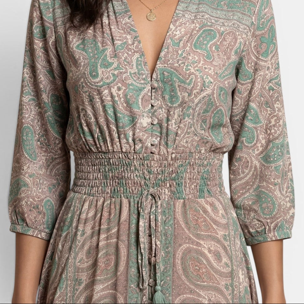 Vestido Maxi Boho Mujer Paisley