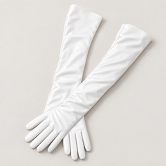 Women's Long Faux Leather Gloves - Touchscreen, 20 Inch Opera Length
