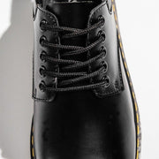 Zapatos Oxford Hombre en Piel Negra con Cordones