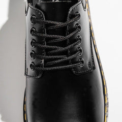 Zapatos Oxford Hombre en Piel Negra con Cordones