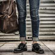 Zapatos Oxford Hombre en Piel Negra con Cordones