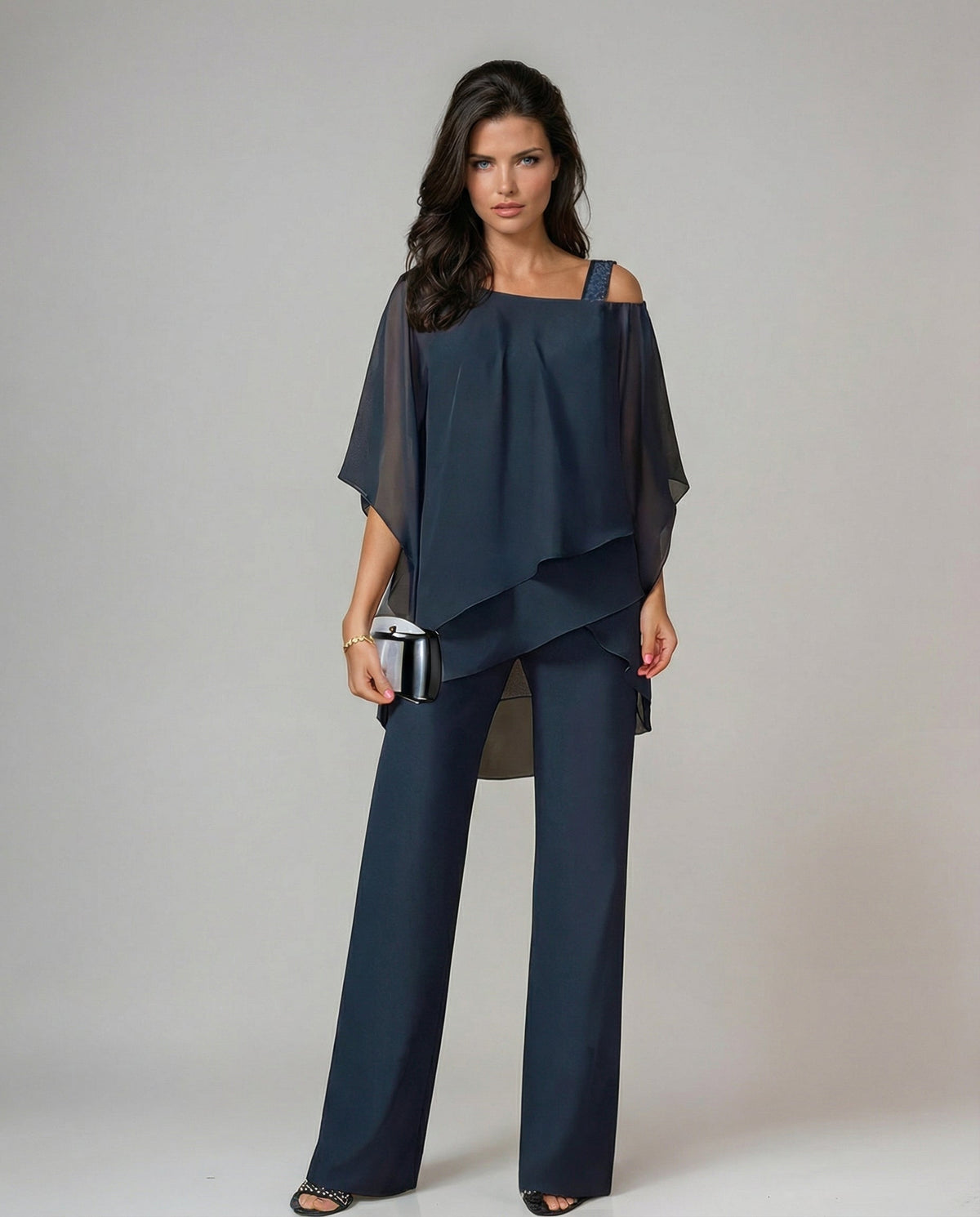 Conjunto Fluido de Dos Piezas Mujer - Pantalón Ancho