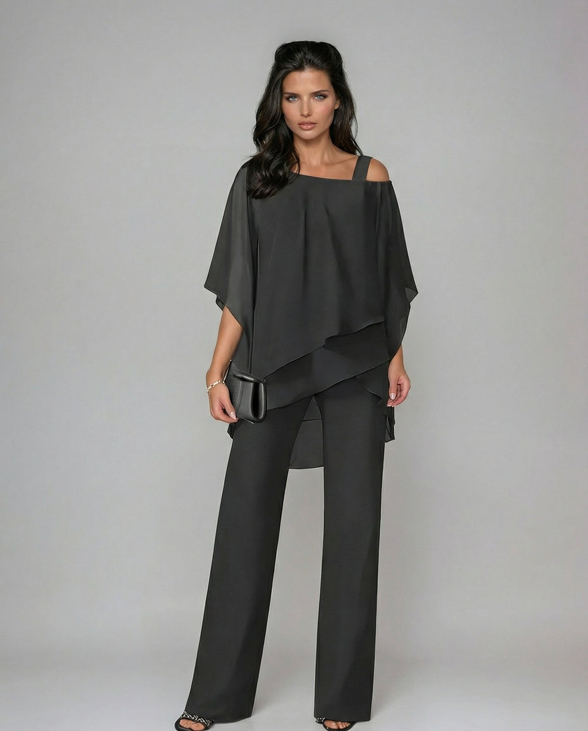 Conjunto Fluido de Dos Piezas Mujer - Pantalón Ancho