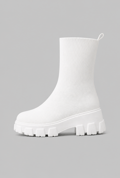 Women's Stretch Sock Boots - Chunky Platform Sole