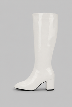 Botas Mujer Altas de Piel Lisas Tacón Ancho