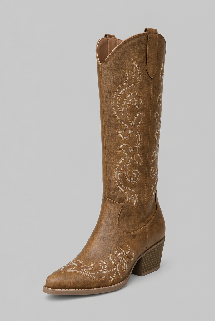 Botas Camperas Mujer de Caña Ancha de Piel con Cremallera