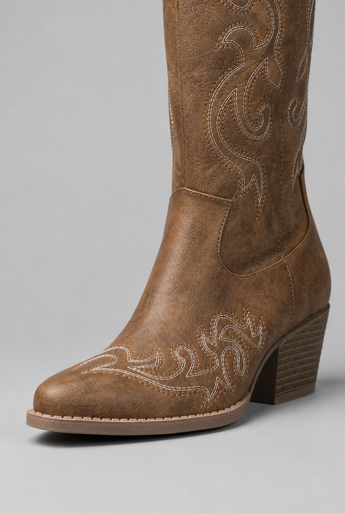 Botas Camperas Mujer de Caña Ancha de Piel con Cremallera
