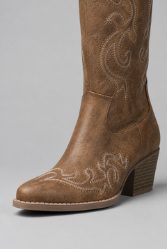 Botas Camperas Mujer de Caña Ancha de Piel con Cremallera