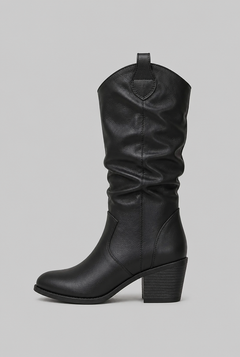 Botas Camperas Mujer Slouchy de Piel con Costuras Western