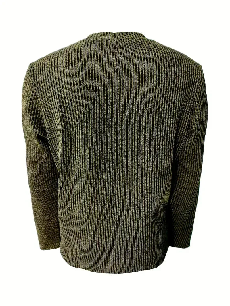 Suéter Hombre de Punto Cuello Redondo Relajado