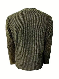 Men's Relaxed Fit Crew Neck Knit Sweater