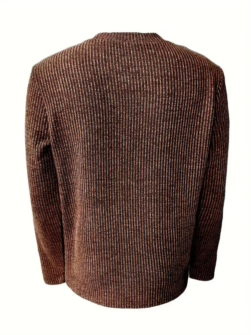 Suéter Hombre de Punto Cuello Redondo Relajado