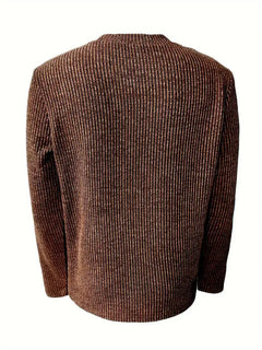 Men's Relaxed Fit Crew Neck Knit Sweater