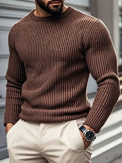 Men's Relaxed Fit Crew Neck Knit Sweater