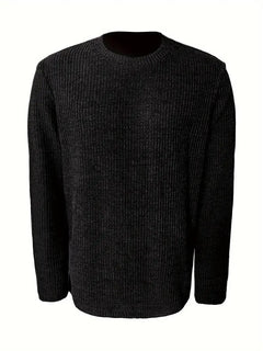 Men's Relaxed Fit Crew Neck Knit Sweater