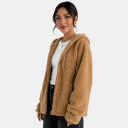 Chaqueta Acolchada Marrón Mujer Polar