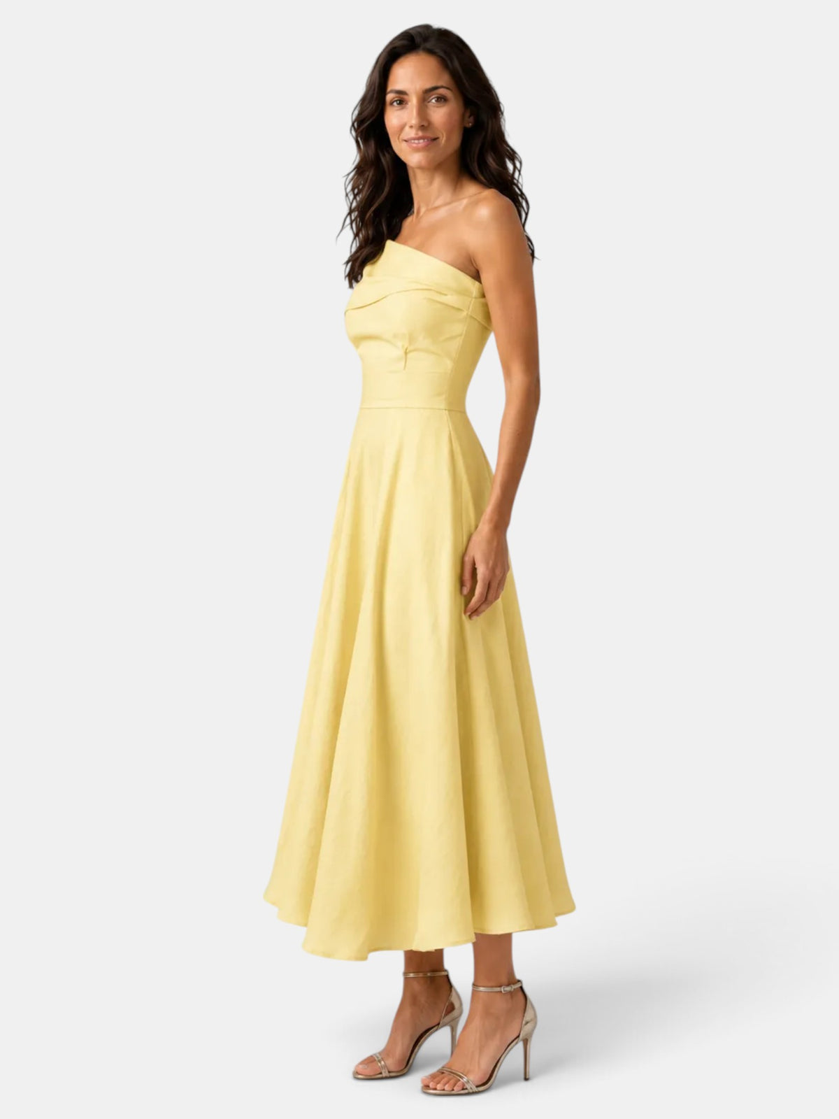 Yellow Long Wedding Guest Dress